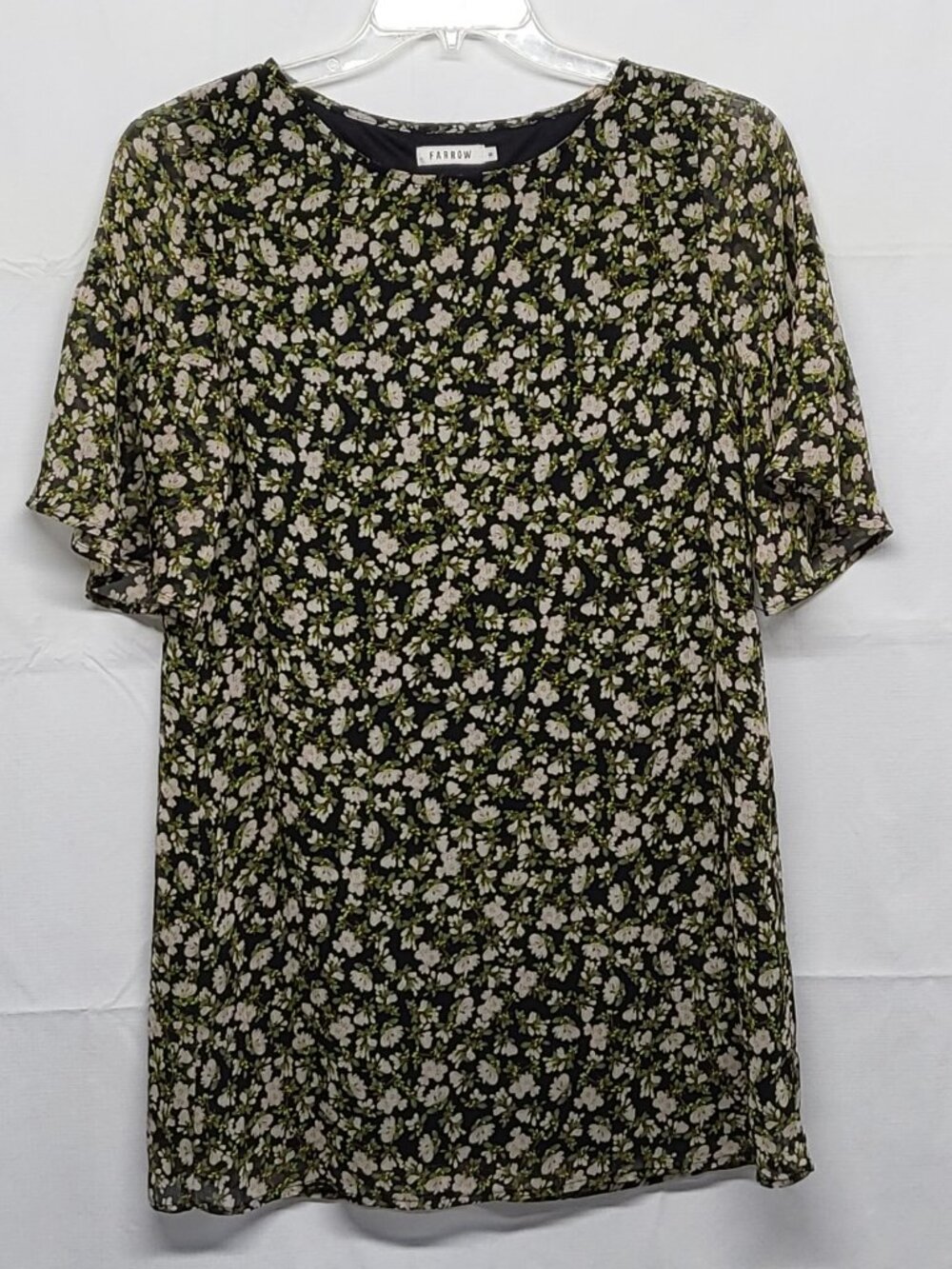 Farrow Womens Floral Dress Size Small Ditsy Floral Print Short Sleeves Lined